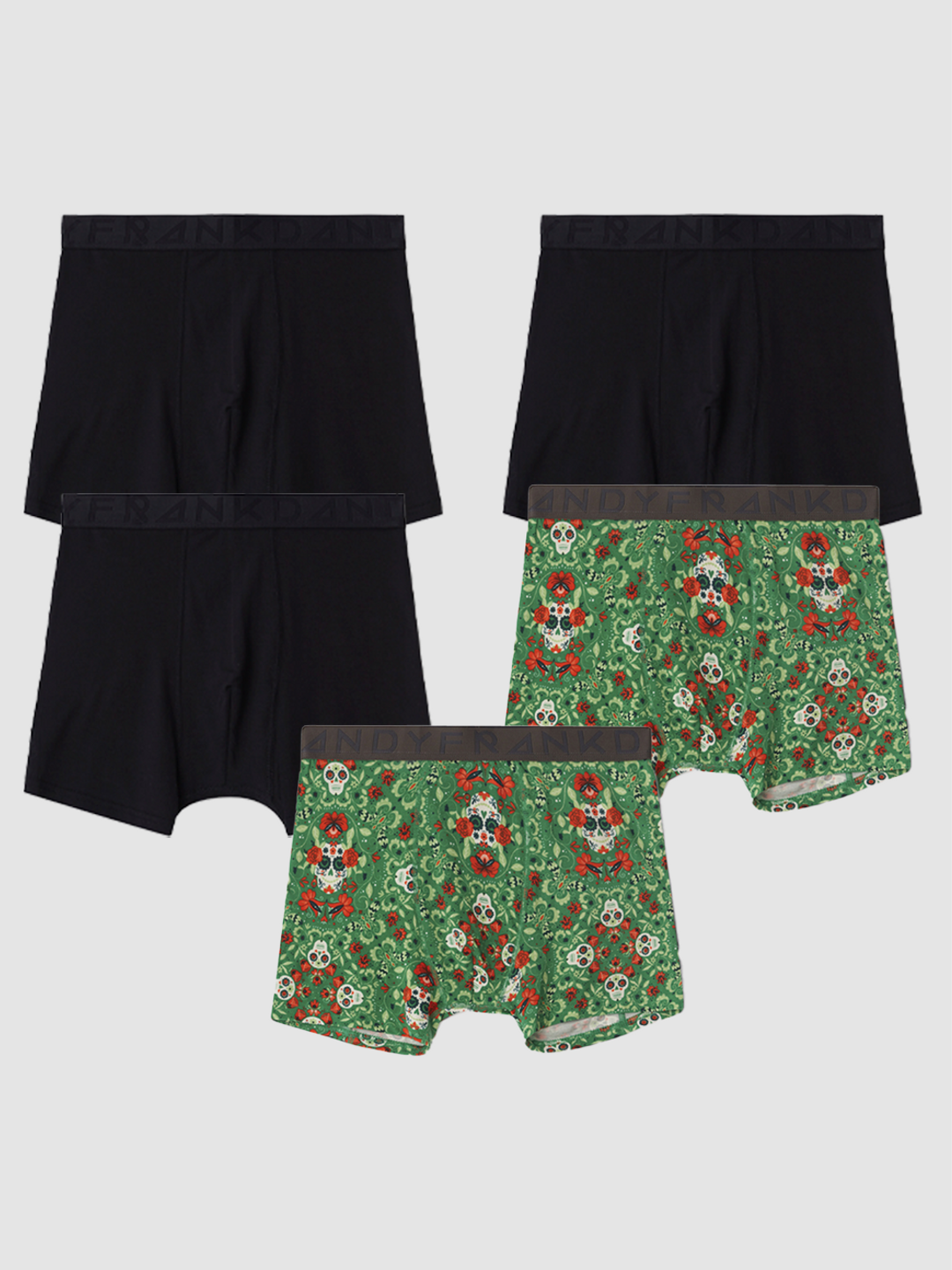 5-Pack Paisley Scull Boxer